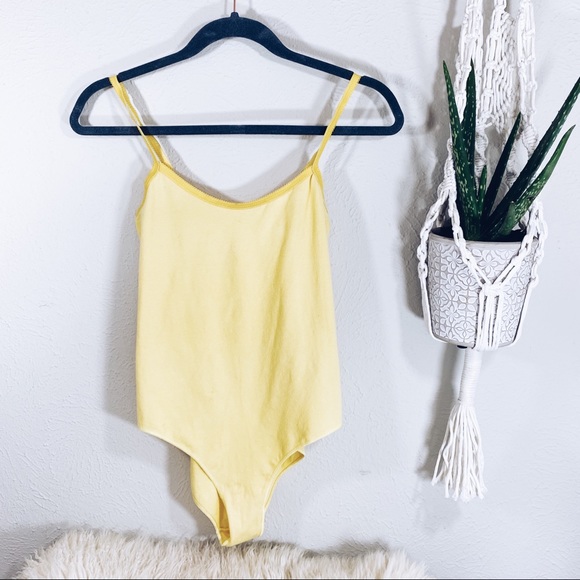 American Apparel Tops - American Apparel Yellow Bodysuit L